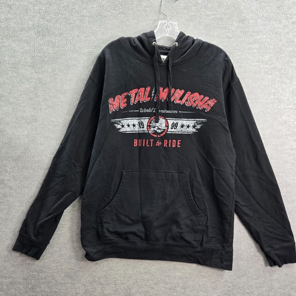 Metal Mulisha Men Sweatshirt L Black Hoodie Built to Ride World Domination Y2K - Picture 1 of 10